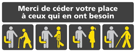 Personnes prioritaires dans l'autobus